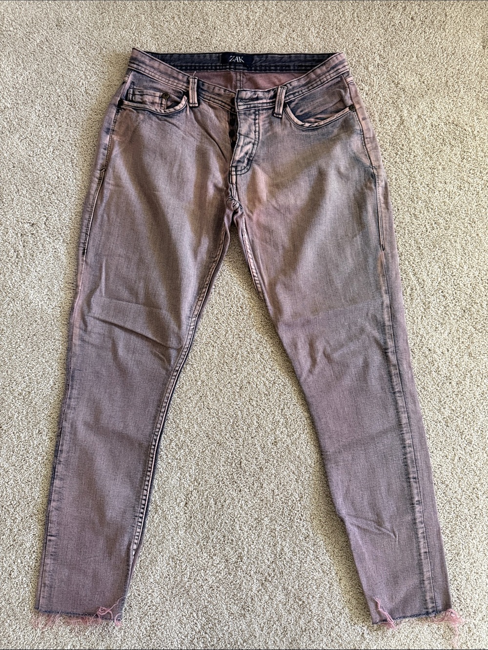 Men’s Slim Fit Jeans in Faded Mauve